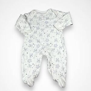 4/$20 Rene Rofe White Bear And Star Print Sleeper